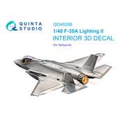 QD48288 Quinta Studio 1/48 3D Декаль интерьера кабины F-35A (Tamiya)