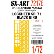 72176 SX-Art 1/72 Окрасочная маска Lockheed SR-71 Black Bird (Italeri)