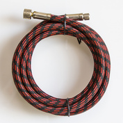 1406 Jas airbrush Hose in textile braid, W1/4-40xg1/8, length 3 meters