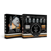 AKAD101 AK Interactive Набор акриловых красок ARTISTIC DENSE - Чёрно-белый / BLACK & WHITE SET – ARTISTIC DENSE ACRYLIC COLOR