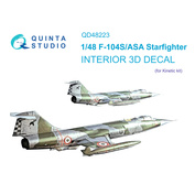 QD48223 Quinta Studio 1/48 3D Декаль интерьера кабины F-104S/ASA (Kinetic)