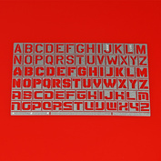 3811 Jas Stencil letters, Latin alphabet, 78 characters