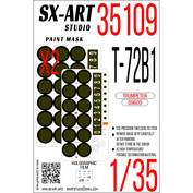 35109 SX-Art 1/35 Окрасочная маска T-72B1 (Трубач 09609)