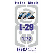 M72 142 KAV models 1/72 Окрасочная маска для моделей L-29 Delfin (AMK / Eduard / Kovozávody Prostějov)