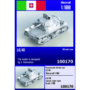 100170 Zebrano 1/100 Итальянский лёгкий танк L6/40