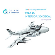 QDS-32108 Quinta Studio 1/32 3D Декаль интерьера кабины A-6A Intruder (Трубач) (Small version)
