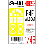 48093 SX-Art 1/48 Окрасочная маска F4F-4 Wildcat (Hobbyboss)