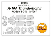 72905 KV Models 1/72 Маска для A-10A Thunderbolt II + маски на диски и колеса