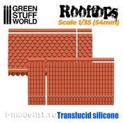 2326 Green Stuff World Силиконовые формы - Крыши 1/35 (54 мм) / Silicone Molds - Rooftops 1/35 (54mm)