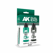 AK1557 AK Interactive Набор красок Dual Exo - 13A галактический зелёный & 13B хаотичный зелёный