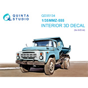 QD35134 Quinta Studio 1/35 3D Декаль интерьера кабины ММЗ-555 (AVD)