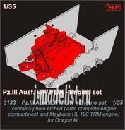 3133 CMK 1/35 PZ add-on Kit.III Ausf.E/F/J/L/N engine set (Dra)