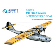 QD48612 Quinta Studio 1/48 3D Декаль интерьера кабины PBY-5 Catalina (Revell/Monogram)