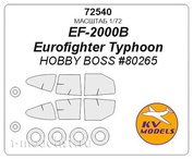 72540 KV Models 1/72 paint mask Set for EF-2000A/B Eurofighter Typhoon + disc and wheel masks
