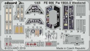 FE986 Eduard 1/48 photo etched parts for the Fw 190A-3 Weekend