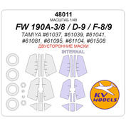 48011 KV Models 1/48 Mask for Fw-190 A-3 / A-8 / D-9 (double-sided mask)
