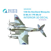 QD48355 Quinta Studio 1/48 3D Cabin Interior Decal DH Mosquito B Mk.IV/PR Mk.IV (Tamiya)