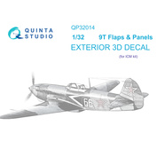 QP32014 Quinta Studio 1/32 Flaps and panels for Yakovlev-9T (ICM)
