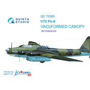 QC72005 Quinta Studio 1/72 Набор остекления Пе-8 (для модели Звезда 7264)