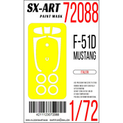 72088 SX-Art 1/72 Окрасочная маска F-51D Mustang (Italeri)