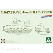 2117X Takom 1/35 Американский танк M46 Patton + 1/4 Ton Utility Truck