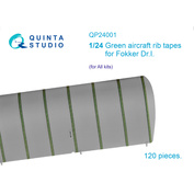 QP24001 Quinta Studio 1/24 Зеленые киперные ленты для Fokker Dr.I (для любых моделей)