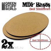 9182 Green Stuff World Овальное основание 92 x 120 мм / MDF Bases - Oval 92x120mm