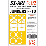 48172 SX-Art 1/48 Окрасочная маска Junkers F-13 (Miniart) двусторонняя