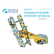 QD32071 Quinta Studio 1/32 3D Декаль интерьера кабины Albatros D.III OAW (для модели Roden)