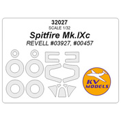32027 KV Models 1/32 Spitfire Mk.IXc (REVELL #03927, #00457) + маски на диски и колеса