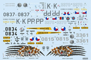 D48054 Eduard 1/48 Decal Transport and combat helicopter in the Czech air force