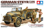 35305 Tamiya 1/35 German Steyr Type 1500A / 01 car, Afrika Korps, with 4 figures
