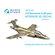 QD72172 Quinta Studio 1/72 3D Декаль интерьера кабины Blackburn Buccanneer S.2B Early (Airfix)