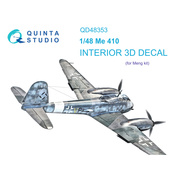 QD48353 Quinta Studio 1/48 3D Декаль интерьера кабины Me 410 (Meng)