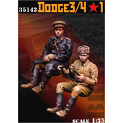 B6-35143 Bravo-6 1/35 Officer and driver of the Red Army in the car
