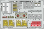 FE983 Eduard 1/48 F-4B интерьер, стальные ремниseatbelts STEEL