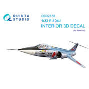 QD32188 Quinta Studio 1/32 3D Декаль интерьера кабины F-104J (Italeri)