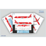 321-023 Ascensio 1/144 Decal for A321 aircraft, Red Wings (White Colors 2019)