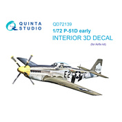 QD72139 Quinta Studio 1/72 3D Декаль интерьера кабины P-51D ранний (Airfix)