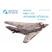 QD48169 Quinta Studio 1/48 3D Декаль интерьера кабины F-117A (для модели Tamiya)