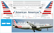 320-06 PasDecals 1/144 Декаль на A320 American Airlines под Звезду