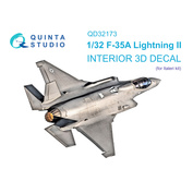 QD32173 Quinta Studio 1/32 3D Cabin Interior Decal F-35A (Italeri)