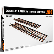 AK35011 AK Interactive 1/35 Двойной участок железнодорожного пути