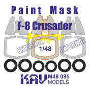 M48 085 KAV models 1/48 Окрасочная маска для моделей F-8 Crusader (Hasegawa)