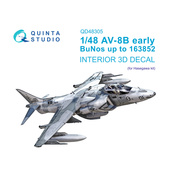 QD48305 Quinta Studio 1/48 3D Декаль интерьера кабины AV-8B Early (Hasegawa)