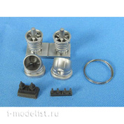MDR4869 Metallic Details 1/48 Add-on Kit for Mi-24 Exhaust Pipes