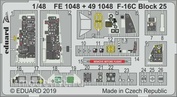 FE1048 Eduard photo etched parts for 1/48 F-16C Block 25