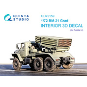 QD72159 Quinta Studio 1/72 3D Декаль интерьера кабины БМ-21 Град (Звезда)