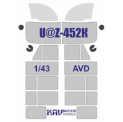 M43 030 KAV Models 1/43 Paint Mask for U@Z-452K (AVD)