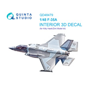 QD48479 Quinta Studio 1/48 3D Декаль интерьера кабины F-35A (Kitty Hawk/Zimi Model)